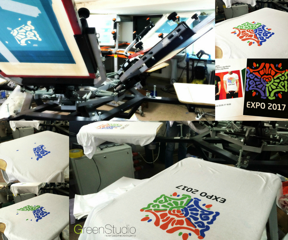 футболки с логотипом, печать логотипа на футболки, брендирование экспо 2017, expo 2017